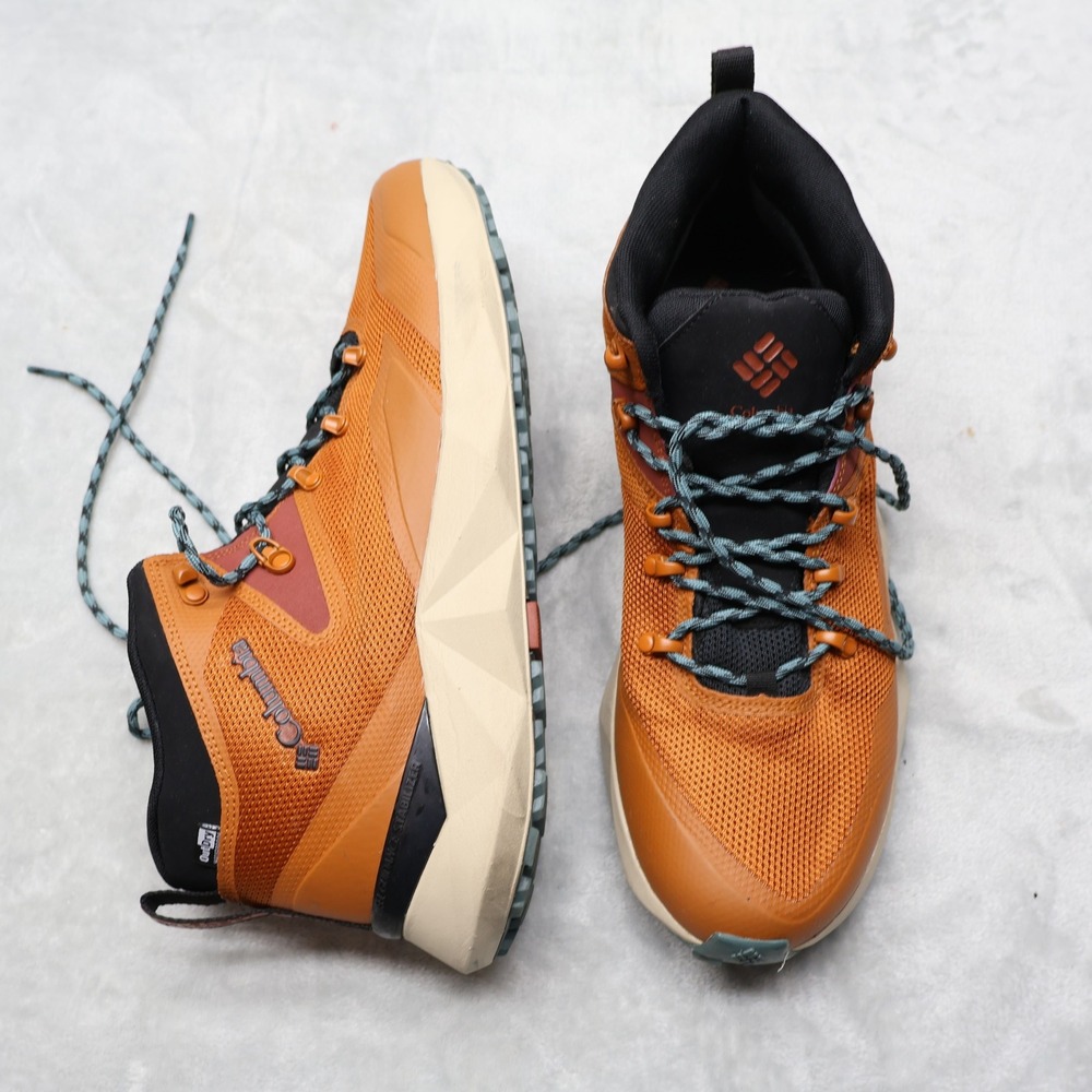 Columbia Mens 11.5 Hiking Boots Orange Mesh Facet 60 OutDry Gorpcore BM3530-858